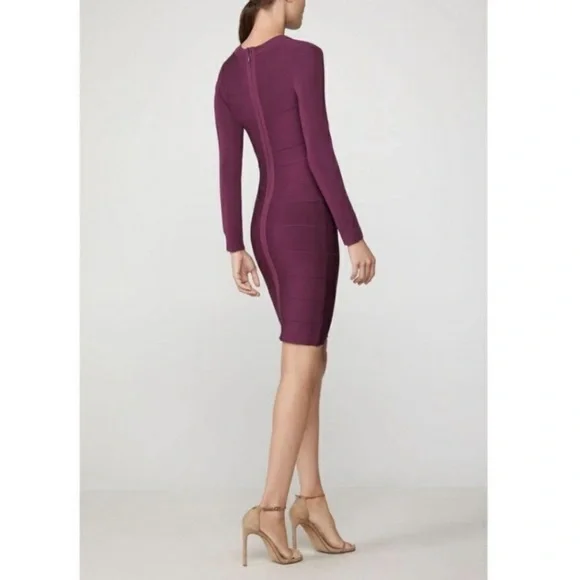 Herve Leger Paris Amethyst Long Sleeve Dress - Picture 2 of 11